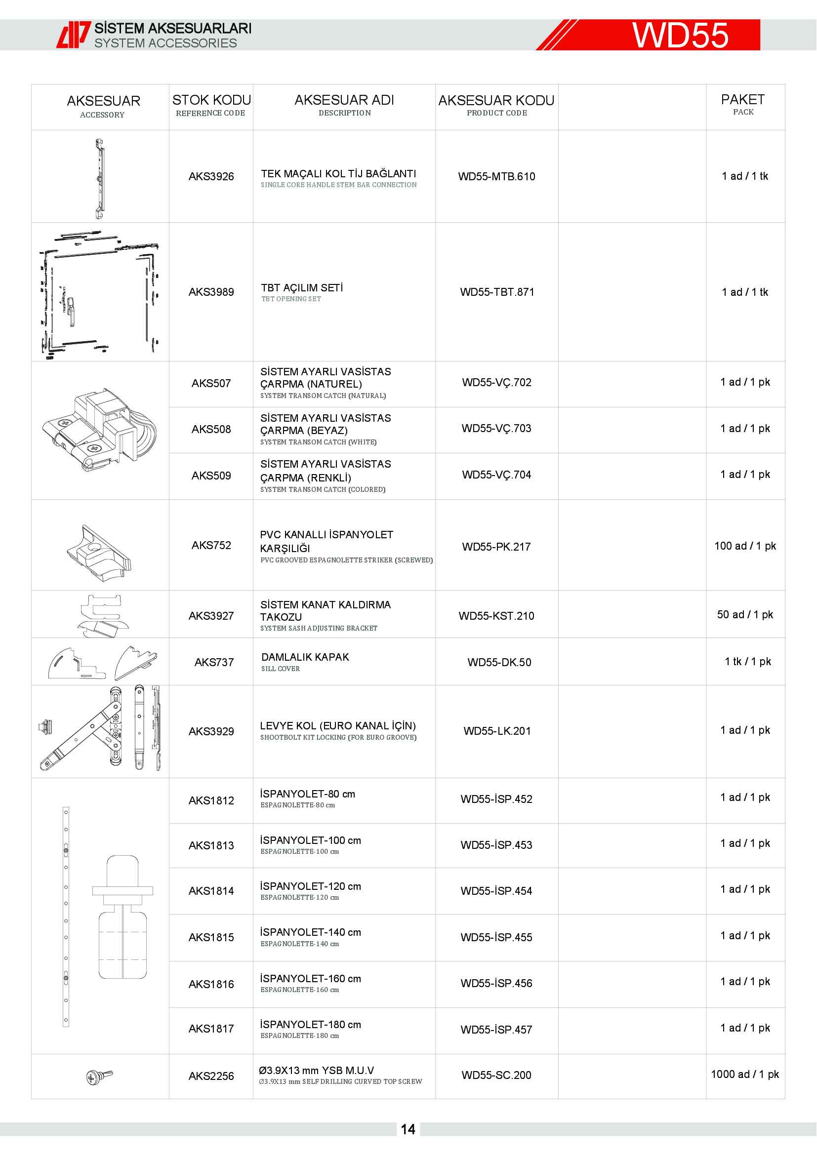 S 55 Yalıtımsız Alüminyum 9